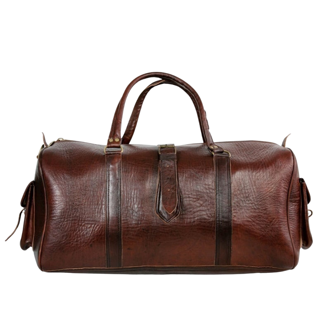 Leather bag Side Pockets For Travel Lovers